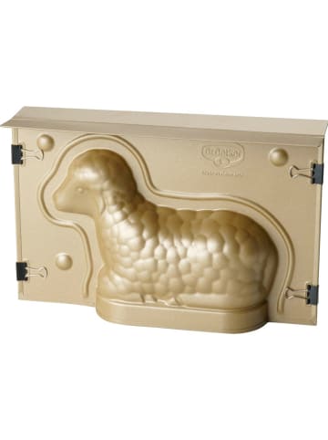 Dr. Oetker 3D-bakvorm "Lammetje" goudkleurig - (B)23,5 x (H)15 x (D)6 cm