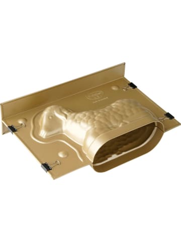 Dr. Oetker 3D-Backform "Lämmchen" in Gold - (B)23,5 x (H)15 x (T)6 cm