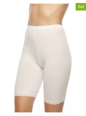 COTONELLA Spodnie modelujące (2 pary) w kolorze białym