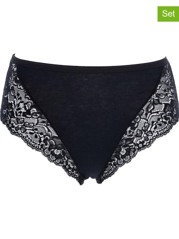COTONELLA 2er-Set: Taillenslips in Schwarz