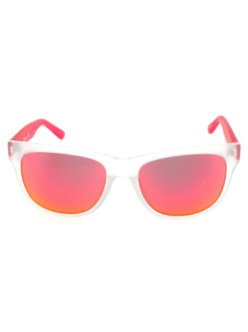 Guess Damen-Sonnenbrille in Transparent/ Pink-Orange