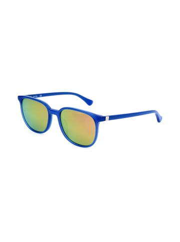 Calvin Klein Damskie okulary przeciwsłoneczne w kolorze niebieskim ze wzorem