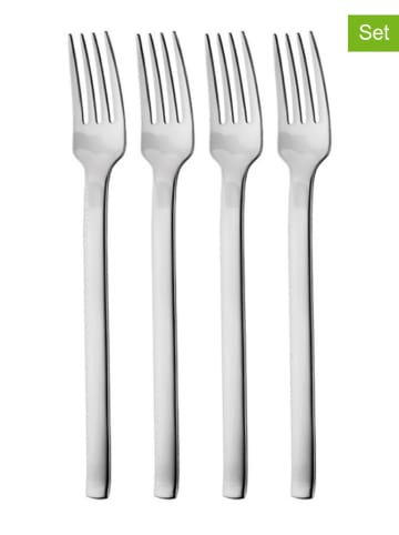 BergHOFF 4er-Set: Dessertgabeln in Silber - (B)2,5 x (H)19 x (T)1 cm