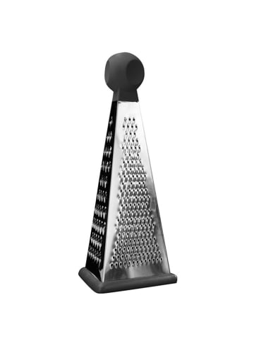 BergHOFF Edelstahl-Reibe in Silber/ Schwarz - (B)10 x (H)21 x (T)10 cm