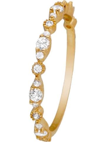 L instant d Or Gouden ring "Relation" met edelstenen