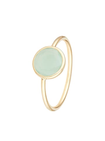 L instant d Or Gouden ring "Aliyan" met jade
