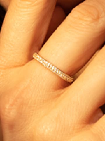 OR ÉCLAT Gouden ring "Amour innocent" met edelstenen
