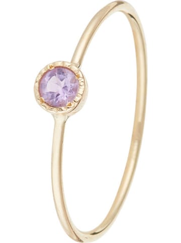 OR ÉCLAT Gouden ring "Rond amèthe" met amethist