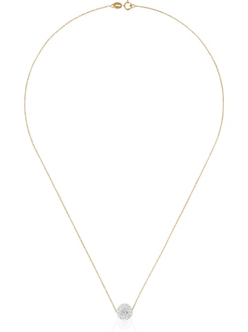 OR ÉCLAT Gouden ketting "Bulle de crystal" met hanger - (L)45 cm