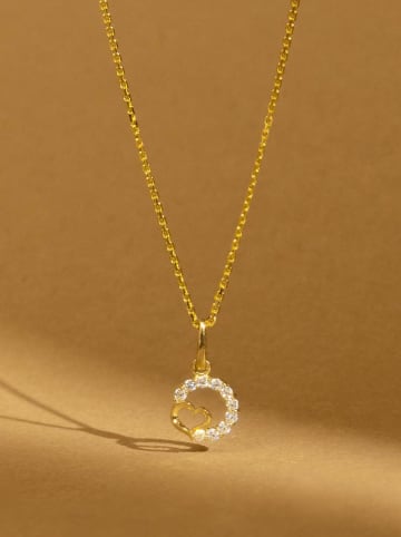 L instant d Or Gouden hanger "Nina" met edelstenen