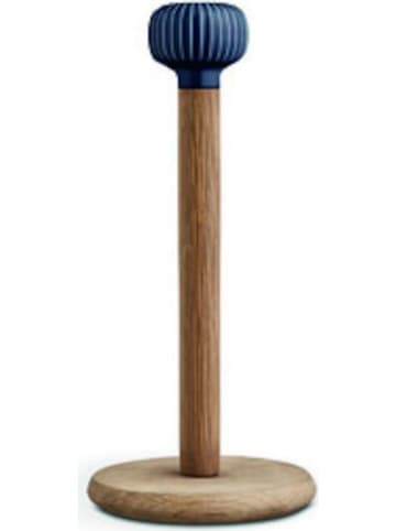 Kähler Küchenrollenhalter "Hammershøi" in Dunkelblau/ Natur - (H)31,5 cm
