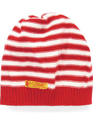 Steiff Dzianinowa czapka w kolorze czerwono-białym