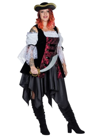 Rubie`s Sukienka kostiumowa "Piratin" w kolorze czarno-białym