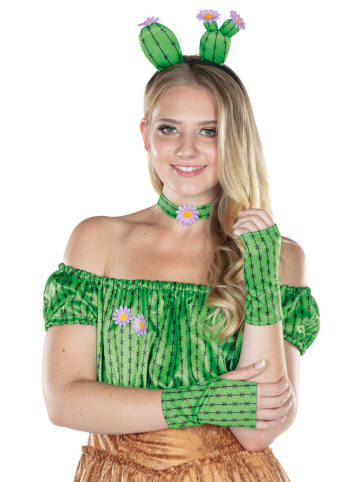 Rubie`s 4-delige kostuumaccessoireset "Cactus" groen