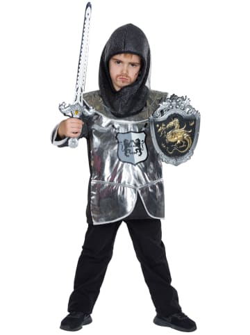Party x People Kostümoberteil "Kleiner Ritter" in Silber/ Schwarz