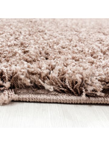 Nazar Hochflor-Teppich "Shaggy Uni Soft" in Beige