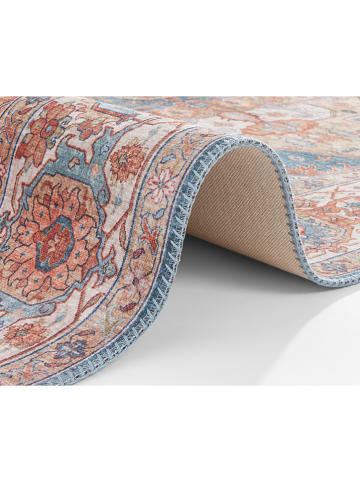 Nouristan Geweven tapijt "Sylla" blauw/rood