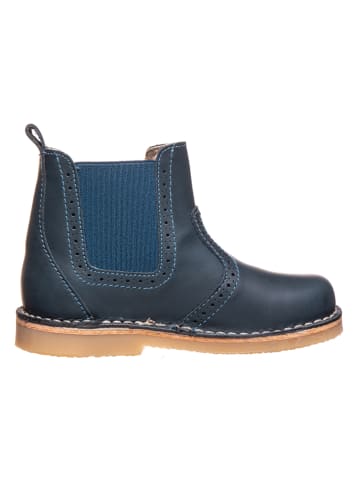 kmins Leren chelseaboots donkerblauw