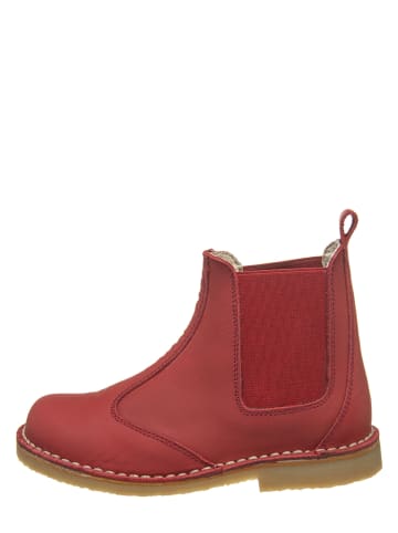 Kmins Leder-Chelsea Boots in Rot