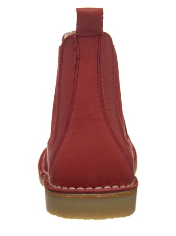 kmins Leder-Chelsea Boots in Rot