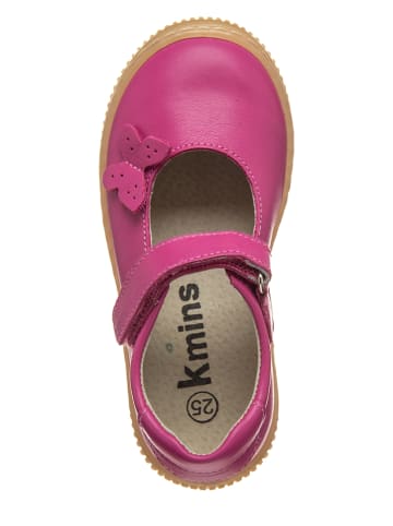 Kmins Leder-Spangenballerinas in Pink
