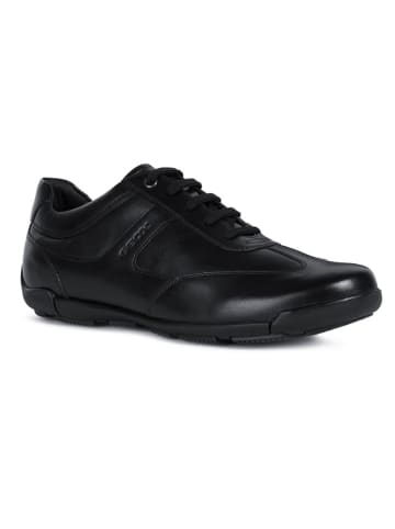 Geox Skórzane sneakersy "Edgware" w kolorze czarnym