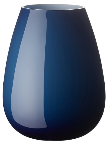 Villeroy & Boch Vaas "Drop" donkerblauw - (H)22,8 x Ø 18,4 cm