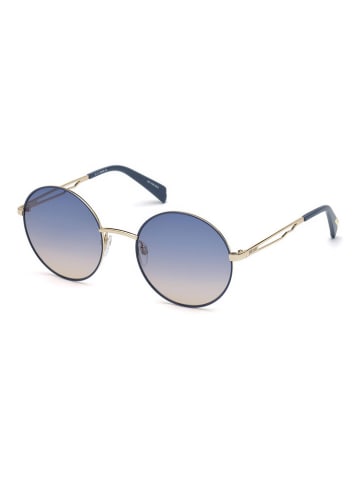 Just Cavalli Damskie okulary przeciwsłoneczne w kolorze złoto-niebieskim