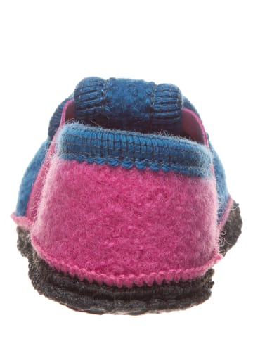 kitz-pichler Pantoffels "Eenhoorn" blauw/lichtroze