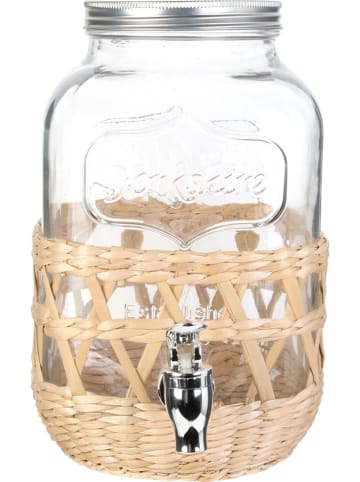 Garden Spirit Getränkespender in Transparent/ Hellbraun - 4 l