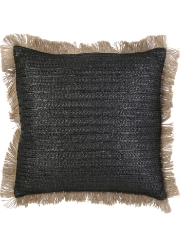Ethnical Life Kissen in Anthrazit/ Creme - (L)40 x (B)40 cm