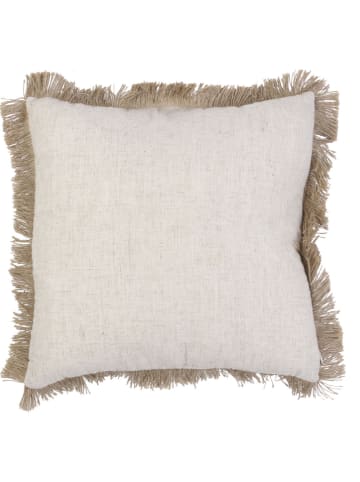 Ethnical Life Kissen in Anthrazit/ Creme - (L)40 x (B)40 cm