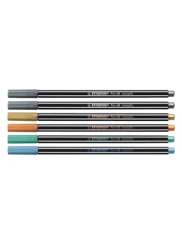 STABILO Premium Metallic-Filzstifte "STABILO Pen 68 - Metallic" - 6 Stück