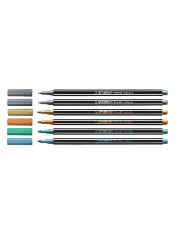 STABILO Premium Metallic-Filzstifte "STABILO Pen 68 - Metallic" - 6 Stück