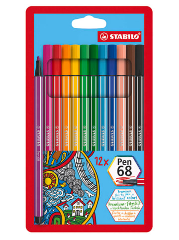STABILO Premium-Filzstifte "STABILO Pen68 Colorparade" - 12 Stück