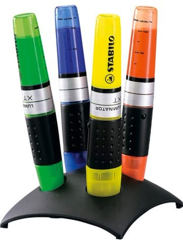 STABILO Markeerstift "STABILO Luminator" - 4 stuks (tafelset) - geel, groen, royalblue, oranje