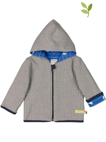 loud + proud Wendecardigan in Grau/ Blau