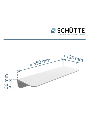 Schütte Duschablage in Weiß - (L)35 x (B)5 cm