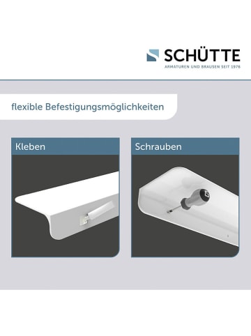 Schütte Duschablage in Weiß - (L)35 x (B)5 cm