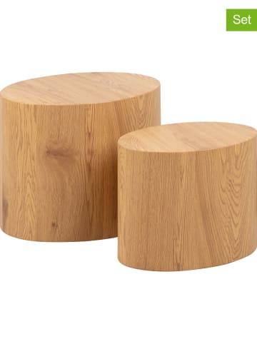 Actona 2-delige set: salontafels "Mice" eikenkleurig