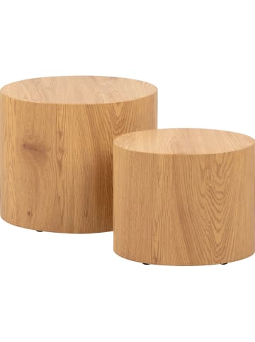 Actona 2-delige set: salontafels "Mice" eikenkleurig