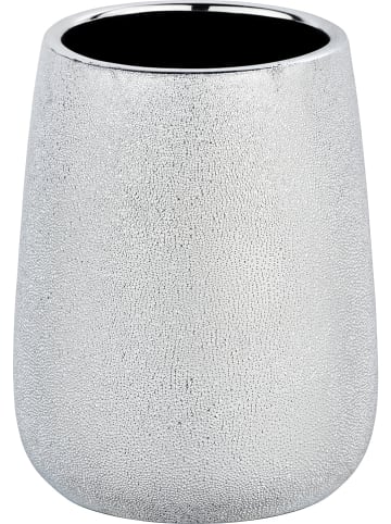 Wenko Zahnputzbecher "Glimma" in Silber - (B)8,5 x (H)10,5 x (T)8,5 cm