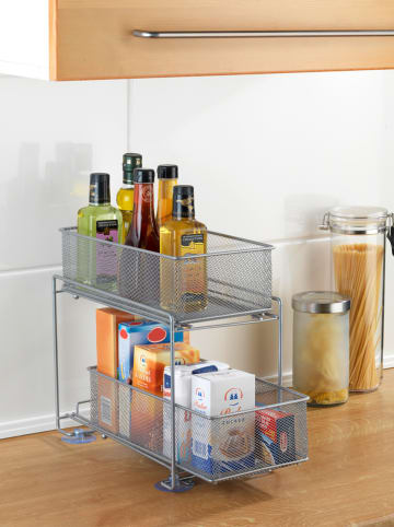 Wenko Ladekast "Gioma" zilverkleurig - (B)18 x (H)32 x (D)35 cm