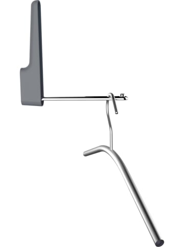 Wenko Składany wieszak "Premium Omega" w kolorze szarym - (S)2,5 x (W)18 x (G)3,5 cm