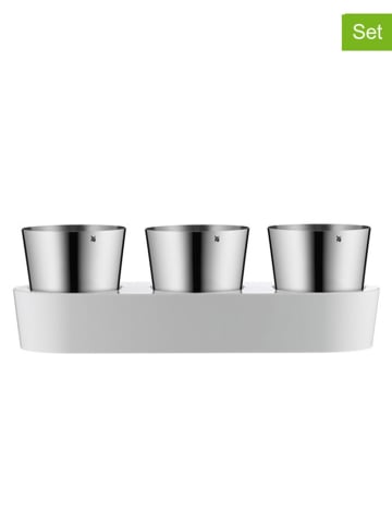 WMF 4tlg. Set: Blumentöpfe & Kunstblumen