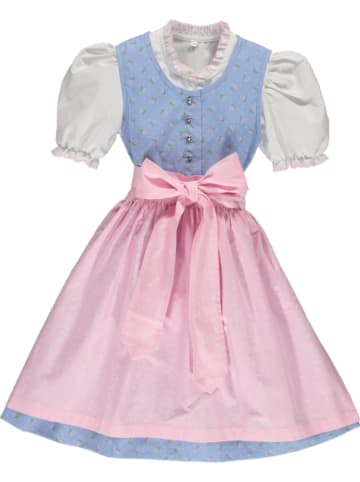 Turi Landhaus Dirndl "Amy" in Hellblau/ Rosa