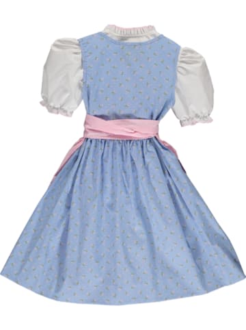 Turi Landhaus Dirndl "Amy" in Hellblau/ Rosa