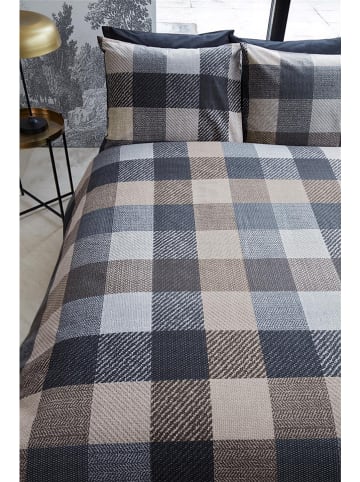 Beddinghouse Komplet pościeli flanelowej "Beckett" w kolorze szarym