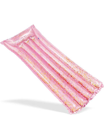 Intex Dmuchany materac "Pink Glitter" w kolorze różowo-złotym - 171 x 53 cm