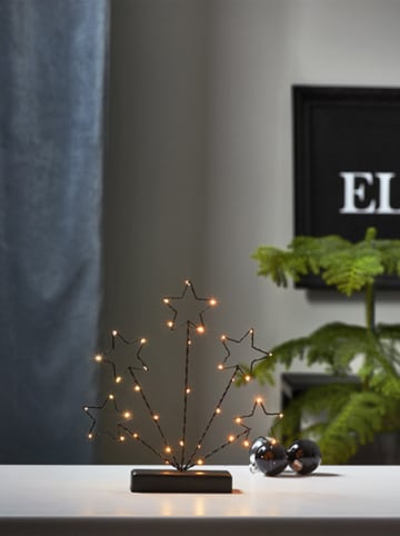 STAR Trading Decoratieve ledlamp "Stary" zwart - (B)29 x (H)27,5 cm